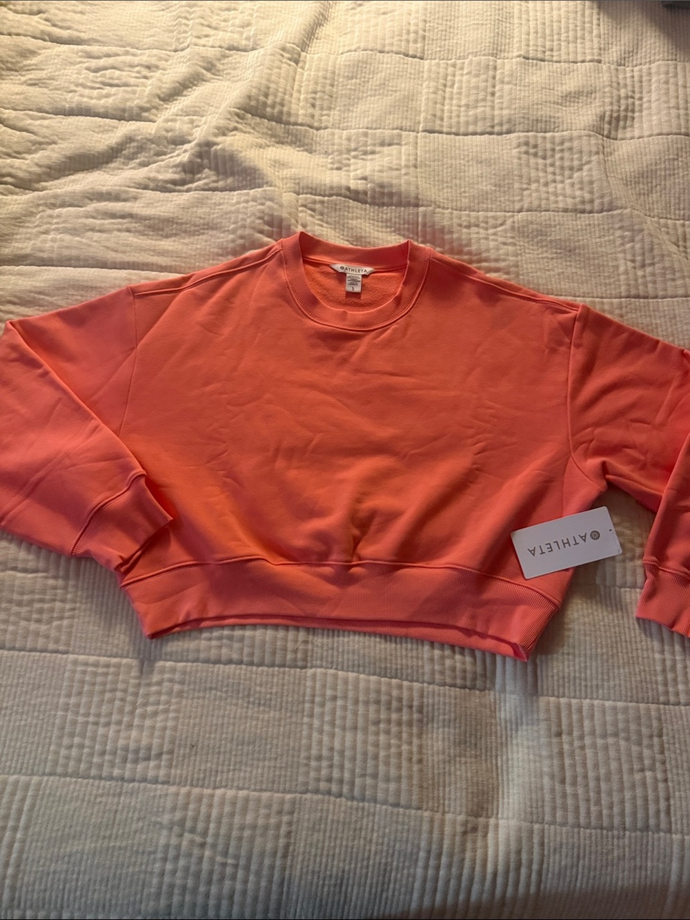 Athleta Heavyweight Terry Ultra Crop Crew Sweatshirt